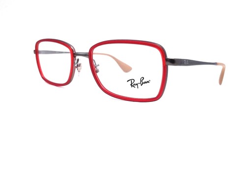 New Ray-Ban Frames LightRay Titanium Eyeglasses Red RB6336 2856 51 18 140 unisex