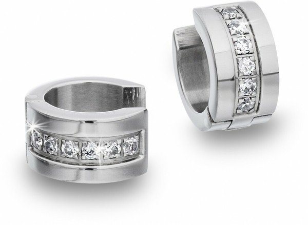 Damen Ohrschmuck Ohrringe Minott Creolen Aus Titan Mit Zirkonia 19750-image