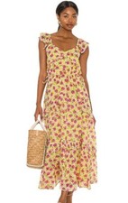 Banjanan Erin Dress Flower Carpet Vibrant Yellow NWT Women's Dress