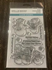 Spellbinders Paper Arts “Friendly Snowmen” Photopolymer Stamp Set New Sealed