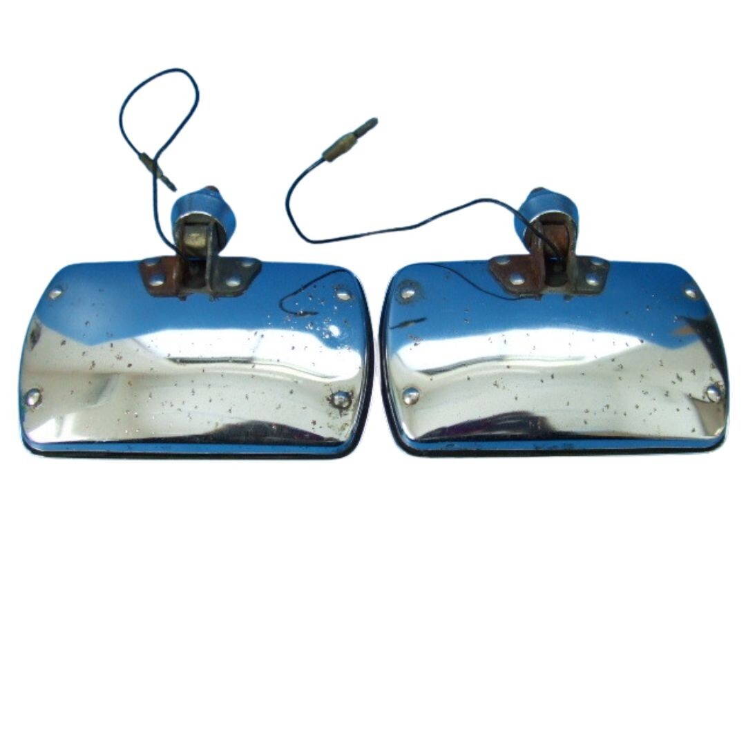 USED CIBIE 35 Square Fog Lamp Old Plated Body Yellow Lens AE86