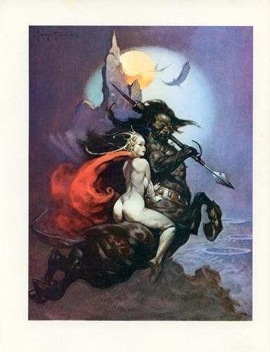 Frank Frazetta art print THE MOONMAID 1978 vintage fantasy art - 第 1/3 張圖片