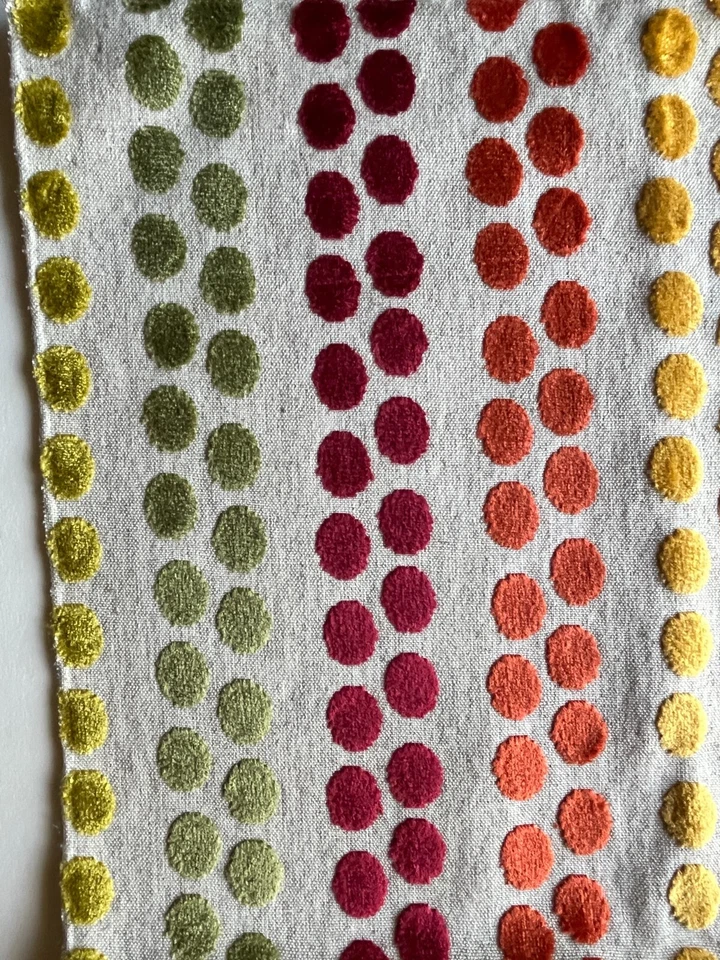 GP&J Baker Mala Tomato/Green 24"Fabric Remnant - Image 2 of 3