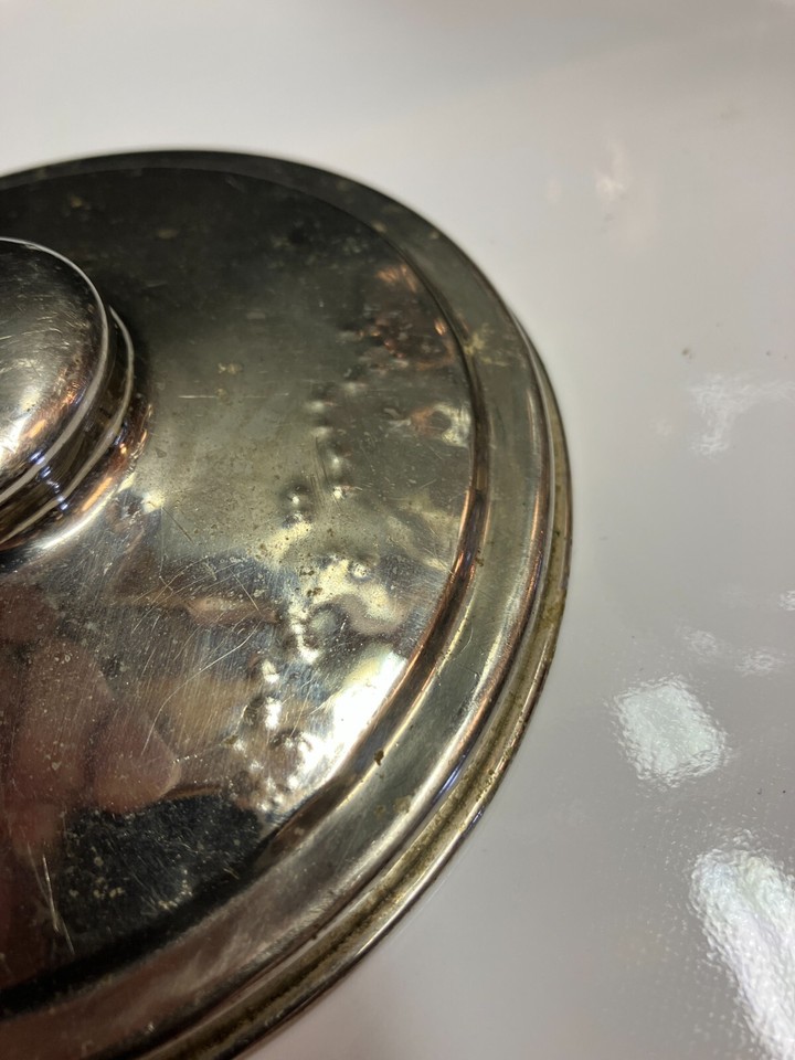 Vintage GLASS Candies Store Counter Candy Jar w/ METAL Lid A eBay