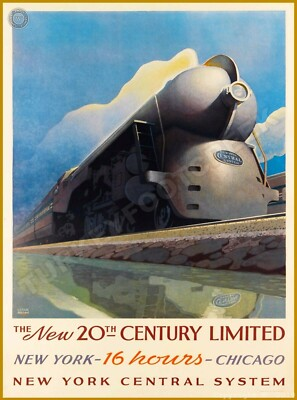 #ad New York Central System 20th Century Limited 9quot; x 12quot; Metal Sign $17.99