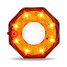 TLED-OC1A 3" Dual Color Amber/White Portable/Magnetic/Hangable Hazard LED Light 