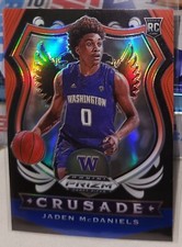 2020 Panini Prizm Draft Picks Jaden McDaniels Rookie CRUSADE Red White Blue #91