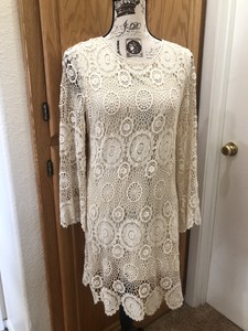 zara beige lace dress
