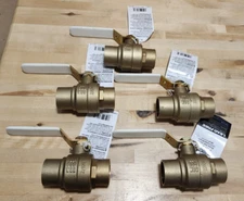 Watts 1" LFFBVS-4Brass Ball Valve Full Port Sweat 600WOG (Qty 5)