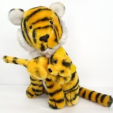 Vintage R. Dakin 11 Tiger Plush With Cub 1978