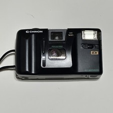 EXC Chinon 35FX- Black DX Motorized f/4.5 35mm Point Shoot Film Camera