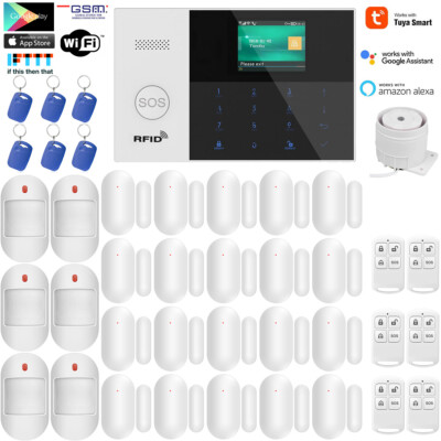 M27 WIFI Internet APP GSM TUYA Wireless Wired Home Security Alarm Burglar System