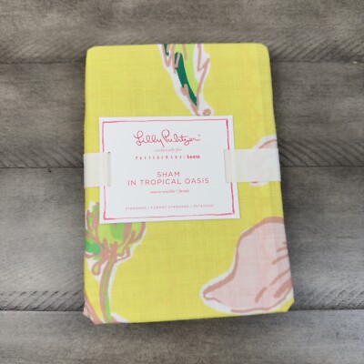 Pottery Barn Teen Lilly Pulitzer Tropical Oasis Standard Pillow Sham Multi  NWT