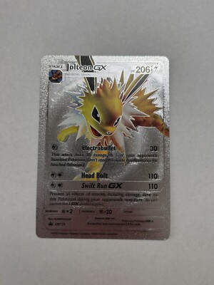 Silver Foil Pokémon Fan Art Card Collection Jolteon GX NM | eBay