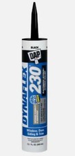 DAP DYNAFLEX 230 BLACK Silicone Door Trim Window Siding Sealant 10.1oz 18280 NEW