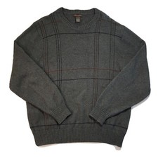 Dockers Mens Sweater Long Sleeve Color Block Pullover Crewneck Shirt Gray L Dad
