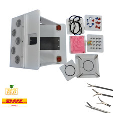 Simulatore Laparoscopico Training Box Endo Trainer Pieghevole Set 4 Strumenti Kit