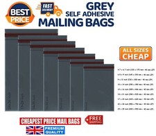 GREY Postal Post Packaging Bags Plastic Parcel Mailing Packing Postage Self Seal