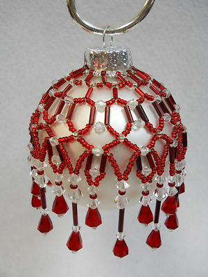 PATTERN ONLY Beaded Christmas Ornament Cover Holiday Original ''Holiday''