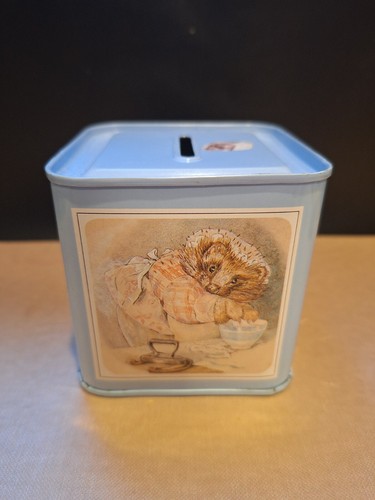 Vintage HunkyDory Beatrix Potter Mrs. Tiggy-Winkle Coin Bank Collectible 1989 - 第 1/8 張圖片