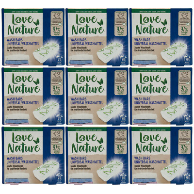 Love Nature Wash Bars Universal Waschmittel 9 x 20 Stück vegane Formel