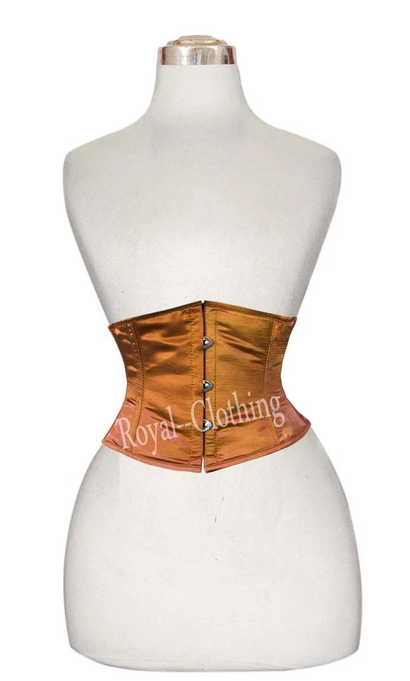 Double Steel Boned waist training Waist Trainer Under-bust Satin Corset 8079S - Image 4 of 4