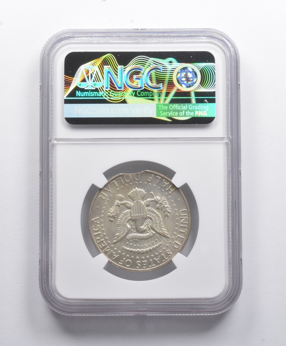 Mint Error MS62 1968-D Kennedy Half Dollar Curved Clip @ 12:00 NGC