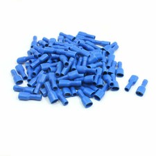 FDFD2-250 Blue Female Spade Crimp Insulated Terminal 100 Pcs for 16-14AWG Wire