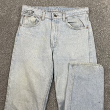 Vintage Levis 505 Jeans Mens 32x32 Fit 30x32 Stone Light Wash 1990 90s Work