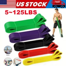 Heavy Duty Resistance Bands (Set of 5 ) Exercise Pull up Assist Fitness Workout