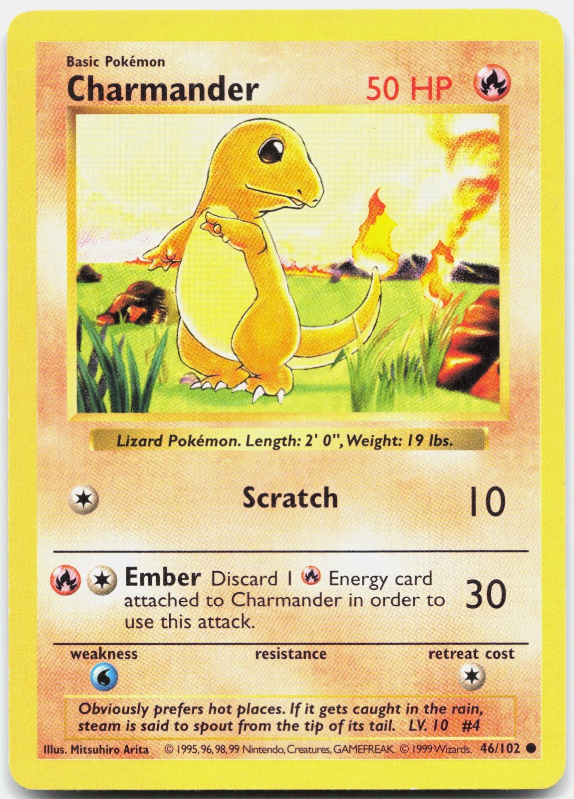 Charmander Common Base Set (Shadowless) 046/102 LP
