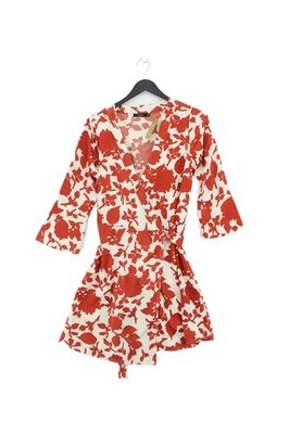 Vila Clothes Damen Midikleid M Multi Floral 100% Polyester Midi A-Linie