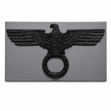 Adler Relief Platte 14x8 cm Historische Reproduktion Sammler Deko Wanddeko Grau