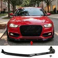 Glossy Black Front Chin Lip Splitter For Audi A4 B8 B8.5 S4 A4 S-line 2009-2016