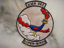 US MARINE HEAVY HELICOPTER SQUADRON HMH- 463 SUPER- BIRDS, VIETNAM WAR PATCH.