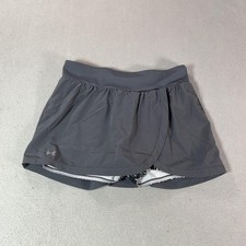 Under Armour Skort Womens Medium Gray Running Tennis Athletic Skirt Zip Pocket