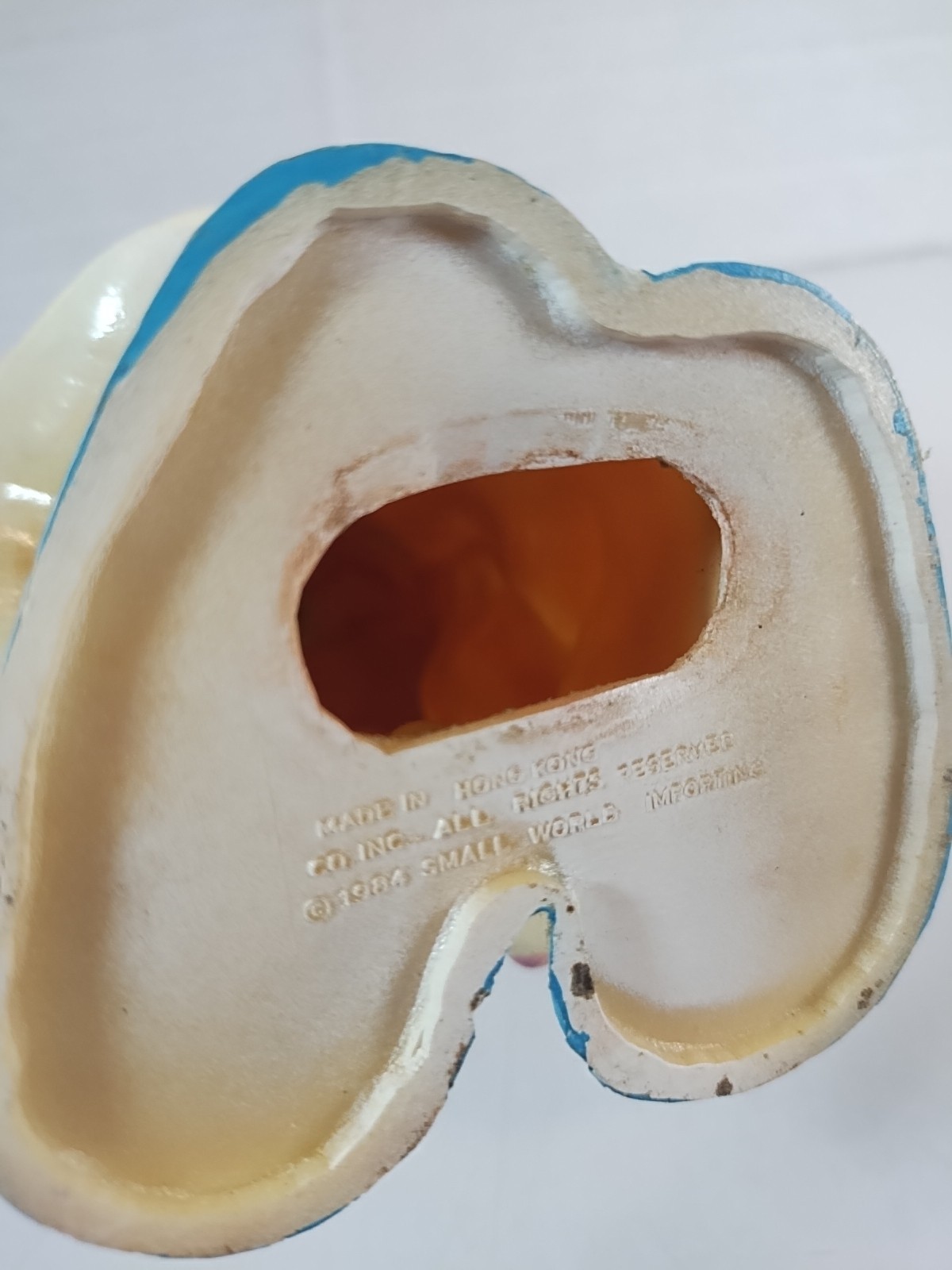 Vintage Circus Bear Coin Bank 1984 Hard Plastic Small World Imports Hong Kong 