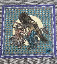 NEW VTG Springs Buffalo Roams Western Bandana Native American Dancing Warrior