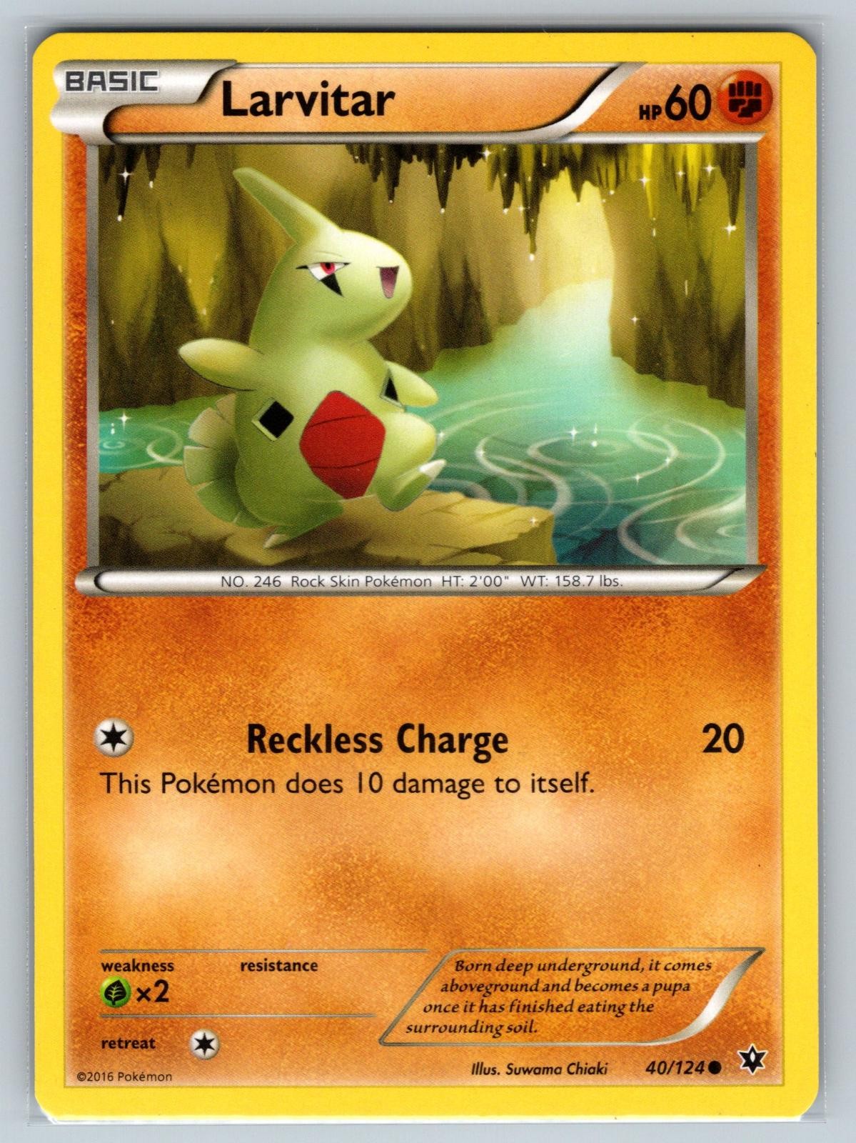 Larvitar 40/124 Common Fates Collide Pokemon Lightly Played