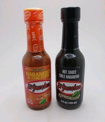 (Bundle) El Yucateco Black Label Reserve & Habanero and Chltepin Hot Sauce 4 oz 