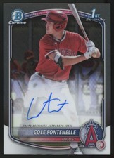 2025 Bowman Chrome Prospect Autographs Cole Fontenelle #CPA-CF Baseball Card