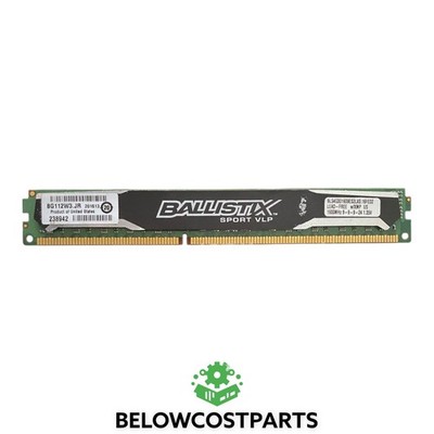   Crucial Ballistix Sport VLP 8GB DDR3 1600MHz UDIMM Desktop RAM PC3-12800  