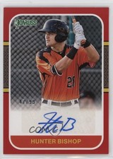 2021 Panini Donruss Retro 1987 Signatures Red 47/99 Hunter Bishop Auto 5c2