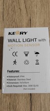Kerry Outdoor Motion Sensor  Wall Light, Downward Outside Lighting Mains Powered
