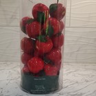 Vintage Holiday Lacquered Apple Ornaments 28pc Red/Green — photo 5
