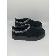 Koolaburra by UGG Burree Platform Black Suede Slippers 1159750 Women's Sz 10 NEW