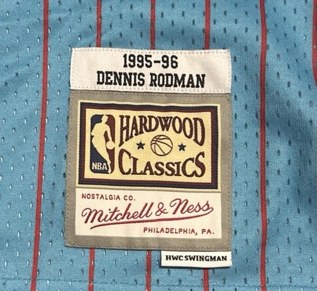 CHICAGO BULLS DENNIS RODMAN MITCHELL & NESS 1995-96 HWC SWINGMAN Size S MEN - Image 2 of 4
