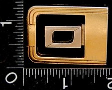 LL06147 VINTAGE  INTRICATE LINE DESIGN  SILVER  BRASSTONE BELT BUCKLE