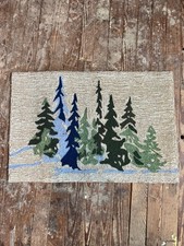 Vintage LL BEAN Maine Trees Dywan z wycieraczką - Liora Manne Dywan wewnętrzny / zewnętrzny