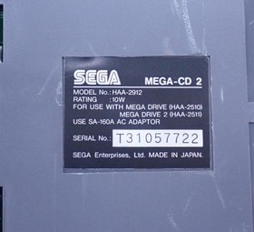 Sega Mega-CD 2 HAA-2912 Console Tested Genesis CD Japan